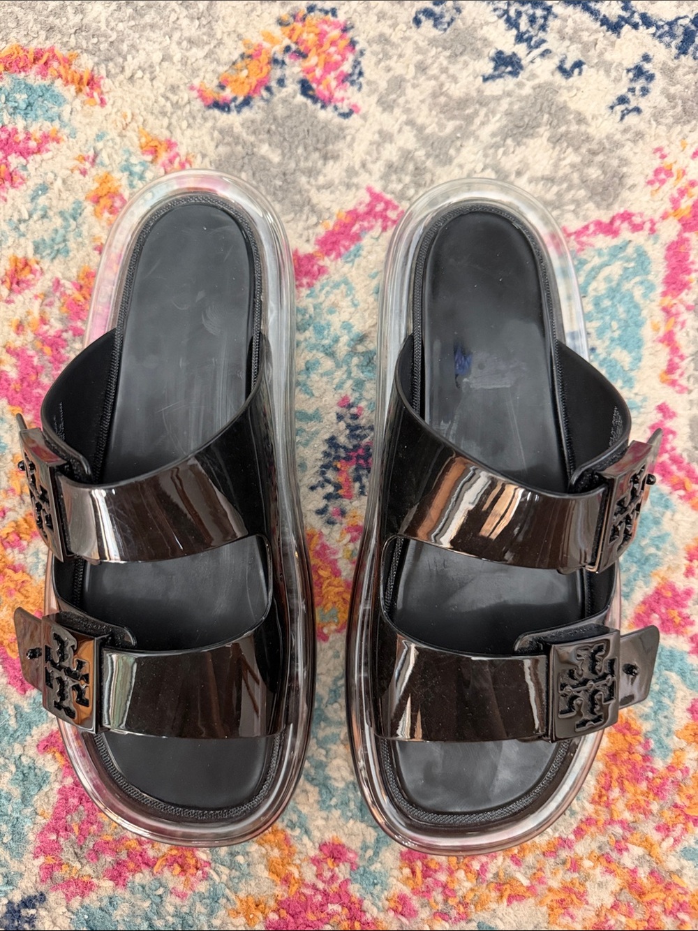 Tory Burch Black jelly bubble runner Sandals 9 9B retail 180$